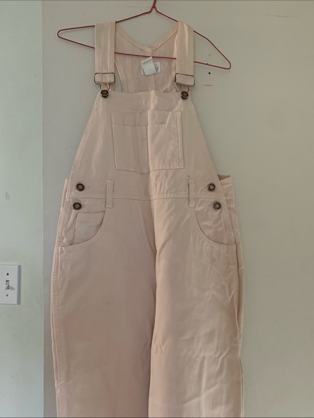 🌸 RARE Vintage 90s Victoria's Secret London Jeans Baby Pink Overalls ✨